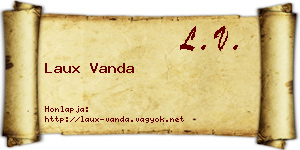 Laux Vanda névjegykártya